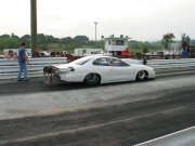 White Dodge Avenger Drag Car